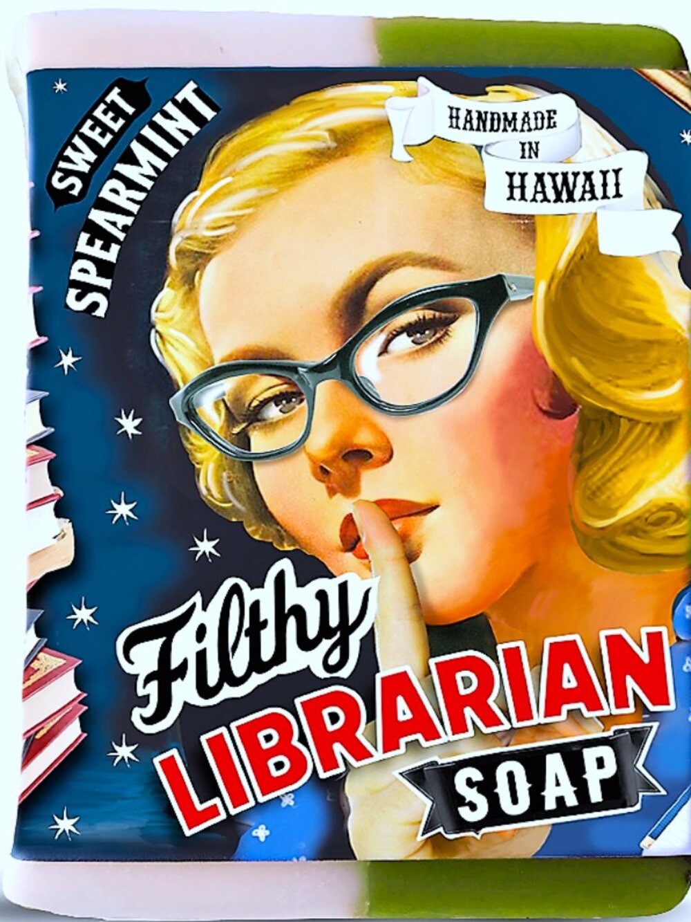 100% Natural Organic Soap. Librarian. Handmade in Hawaii. 7oz.